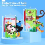 beiens Baby Books 0-6 Months, 2PCS Baby Toys 0-3-6-12-18 Months, Touch Feel Sensory Cloth Crinkle Soft Books, Tummy Time Stroller Infant Newborn Toys, Boy Girl Shower Gifts - Image 4