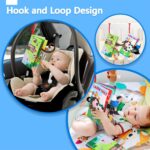 beiens Baby Books 0-6 Months, 2PCS Baby Toys 0-3-6-12-18 Months, Touch Feel Sensory Cloth Crinkle Soft Books, Tummy Time Stroller Infant Newborn Toys, Boy Girl Shower Gifts - Image 6