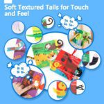 beiens Baby Books 0-6 Months, 2PCS Baby Toys 0-3-6-12-18 Months, Touch Feel Sensory Cloth Crinkle Soft Books, Tummy Time Stroller Infant Newborn Toys, Boy Girl Shower Gifts - Image 7