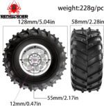 REDSPIDER • Metal 2.2 Beadlock Wheels and Tires 2.2'' Crawler Monster Spike Tire(4pcs) for 1/10 RC Crawler Car TRX4 TRX6 Axial SCX10 90046 SCX10 III AXI03007 Tamiya CC01 D90 D110 (Titanium) - Image 3