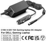 HKY Laptop Car Charger for Dell 7.4 mm Barrel 150W 130W 90W 65W DC Power Adapter 12V-24V Vehicle Auto Boat Airplane Charger for Dell Alienware/in-spiron/Latitude/Vostro/Studio/XPS Series Laptops - Image 3