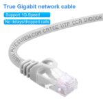 CAT 6 5 ft Ethernet Cable (10 Pack), Indoor High-Speed 10Gbps Snagless Long CAT6 5FT Ethernet Cable for Internet, Router, Computer, PlayStation, Xbox, POE Camera, Printer (White, 5FT) - Image 6