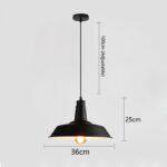 4 Pack Farmhouse Pendant Light Vintage Black, Kitchen Island Pendant Lighting 14 inch lampshade, Loft Metal Industrial Pendant Light, Adjustable Hanging E26 Light Fixtures, Bulbs Not Included - Image 4