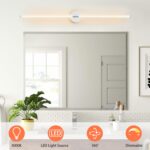 Bathroom Vanity Lights 49 inch Long Bathroom Light Fixtures Over Mirror Hardwired, Dimmable LED 360° Full Lighting Modern Vanity Light Bar Wall Sconce Warm Light for Bedroom Living Room - Chrome - Image 3