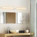 Bathroom Vanity Lights 49 inch Long Bathroom Light Fixtures Over Mirror Hardwired, Dimmable LED 360° Full Lighting Modern Vanity Light Bar Wall Sconce Warm Light for Bedroom Living Room - Chrome - Image 7