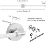 Bathroom Vanity Lights 49 inch Long Bathroom Light Fixtures Over Mirror Hardwired, Dimmable LED 360° Full Lighting Modern Vanity Light Bar Wall Sconce Warm Light for Bedroom Living Room - Chrome - Image 8