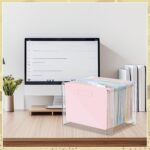24 Hanging File Folder with Acrylic Organizer for Letter/a4 Size Desktop Clear File Storage Box with Handles for Home Work Office Use(Macaroon,Classic) - Image 8
