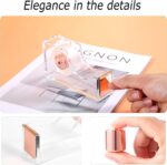 Desk Organizers and Accessories Set with 360-Degree Rotating Pen Holder, Acrylic Stapler, Tape Holder, Staple Remover, Binder/Paper Clips Kit, Scissor and 1 Box of Staples - Image 5