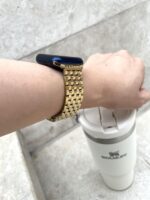 Seven-link Watch Band for Apple Watch Series 11, 10, 9, 8, 7, 6, 5, 4, 3, 2, 1 and SE 3/2/1 for Women, Dressy Stainless Steel Metal Band for Apple Watch 40mm 41mm 42mm 38mm 44mm 45mm 46mm for iWatch - Image 3