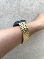 Seven-link Watch Band for Apple Watch Series 11, 10, 9, 8, 7, 6, 5, 4, 3, 2, 1 and SE 3/2/1 for Women, Dressy Stainless Steel Metal Band for Apple Watch 40mm 41mm 42mm 38mm 44mm 45mm 46mm for iWatch - Image 5