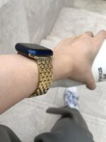 Seven-link Watch Band for Apple Watch Series 11, 10, 9, 8, 7, 6, 5, 4, 3, 2, 1 and SE 3/2/1 for Women, Dressy Stainless Steel Metal Band for Apple Watch 40mm 41mm 42mm 38mm 44mm 45mm 46mm for iWatch - Image 6