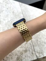 Seven-link Watch Band for Apple Watch Series 11, 10, 9, 8, 7, 6, 5, 4, 3, 2, 1 and SE 3/2/1 for Women, Dressy Stainless Steel Metal Band for Apple Watch 40mm 41mm 42mm 38mm 44mm 45mm 46mm for iWatch - Image 7