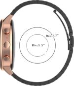 FitTurn Bands Compatible with Letscom, Letsfit, Lintelek, Yamay SmartWatch -Replacement Classic Stainless Steel Metal WatchBand for ID205L, ID205U,ID215G, ID205, ID216, ID205S, SW021 - Image 4