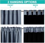 NICETOWN 100% Blackout Curtains 84 inches Long, Pair of Energy Smart & Noise Blocking Out Drapes for Baby Room Window, Thermal Insulated Guest Room Lined Window Dressing (Stone Blue, 52 inches Wide) - Image 6