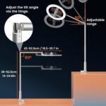 Ring Light with Overhead Phone Mount, 10" Selfie Light with Stand and Phone Holder for Video Recording, Desk Overhead Tripod for Content Creators, TikTok, YouTube, Zoom Meeting, Live Streaming - Image 3
