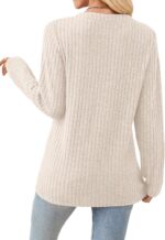 SAMPEEL Womens Sweaters Lightweight Long Sleeve Shirts V Neck Tops with Button Fall Outfits 2025 - Image 7