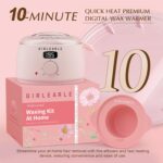 Premium Digital Waxing Kit for Women Sensitive Skin, Wax Warmer Hair Removal for Men at Home with Wax Beads & Silicone Pot, Target Different Types of Brazilian Bikini, Facial, Leg, Full body - Image 4