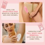 Premium Digital Waxing Kit for Women Sensitive Skin, Wax Warmer Hair Removal for Men at Home with Wax Beads & Silicone Pot, Target Different Types of Brazilian Bikini, Facial, Leg, Full body - Image 7
