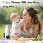 Portable Milk Warmer for Travel, 17oz Large Capacity Bottle, Fast Breastmilk Water Warmer On The Go with LCD Display, 98-158°F Temperature Adjustment, for Vehicle, Car, Airplane Journey - Image 7