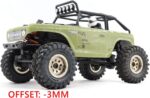 hobbysoul 1.0 Tires & Heavy Adjustable Offset 1.0 beadlock Wheels, Negative Offset 1/24 Wheels and Tires for 1:24 RC Crawler Axial SCX24,(4-Pack, Assembled) - Image 5