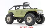 hobbysoul 1.0 Tires & Heavy Adjustable Offset 1.0 beadlock Wheels, Negative Offset 1/24 Wheels and Tires for 1:24 RC Crawler Axial SCX24,(4-Pack, Assembled) - Image 6