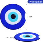 Giantree Car Cup Coaster, 2 Pack Blue Evil Eye Car Cupholder Universal Non-Slip Cup Holders Car Interior Accessories for Women Men - Image 5