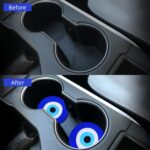 Giantree Car Cup Coaster, 2 Pack Blue Evil Eye Car Cupholder Universal Non-Slip Cup Holders Car Interior Accessories for Women Men - Image 6