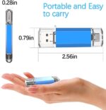 KOOTION USB C Flash Drive 128GB 2 in 1 OTG USB 3.0/Type C Thumb Drive Dual Drive USB C Memory Stick for Smartphone/Laptop/Tablet/PC - 128G, Blue - Image 4