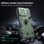 Nillkin Magnetic for iPhone 16 Pro Max Case, Compatible with MagSafe, Military-Grade Case with Invisible Kickstand & Camera Cover, Heavy Duty Magnetic Phone Case for 16 Pro Max 6.9 inch, Green - Image 3