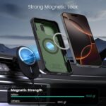 Nillkin Magnetic for iPhone 16 Pro Max Case, Compatible with MagSafe, Military-Grade Case with Invisible Kickstand & Camera Cover, Heavy Duty Magnetic Phone Case for 16 Pro Max 6.9 inch, Green - Image 4