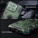 Nillkin Magnetic for iPhone 16 Pro Max Case, Compatible with MagSafe, Military-Grade Case with Invisible Kickstand & Camera Cover, Heavy Duty Magnetic Phone Case for 16 Pro Max 6.9 inch, Green - Image 5