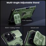 Nillkin Magnetic for iPhone 16 Pro Max Case, Compatible with MagSafe, Military-Grade Case with Invisible Kickstand & Camera Cover, Heavy Duty Magnetic Phone Case for 16 Pro Max 6.9 inch, Green - Image 7