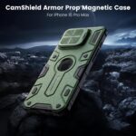 Nillkin Magnetic for iPhone 16 Pro Max Case, Compatible with MagSafe, Military-Grade Case with Invisible Kickstand & Camera Cover, Heavy Duty Magnetic Phone Case for 16 Pro Max 6.9 inch, Green - Image 8