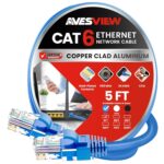 CAT 6 5FT Ethernet Cable (10 Pack), Indoor High-Speed 10Gbps Snagless CAT6 Ethernet Cable 5 FT for Internet, Patch Panel, Network, Router, Modem, Gaming, PlayStation, Xbox (Blue, 5FT) - Image 3