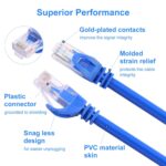 CAT 6 5FT Ethernet Cable (10 Pack), Indoor High-Speed 10Gbps Snagless CAT6 Ethernet Cable 5 FT for Internet, Patch Panel, Network, Router, Modem, Gaming, PlayStation, Xbox (Blue, 5FT) - Image 7