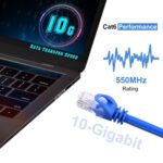 CAT 6 5FT Ethernet Cable (10 Pack), Indoor High-Speed 10Gbps Snagless CAT6 Ethernet Cable 5 FT for Internet, Patch Panel, Network, Router, Modem, Gaming, PlayStation, Xbox (Blue, 5FT) - Image 9