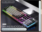 Gaming Keyboard Wired Mechanical E-Sports Key Board RGB Backlit Computer Keyboard Square Key for Desktop Laptop PC Mac Game Typing - Image 3