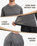 7 Pack Long Sleeve Shirts for Men - Quick Dry Moisture Wicking Sun Protection UV UPF T-Shirts for Fishing Workout Gym - Image 5