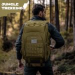 Maelstrom Tactical Backpack for Men, 40L Military Backpack,Water Resistant Assault Pack for Women, 3-Day Bug Out Bag for Hiking, Camping, Gym with Molle System-Khaki - Image 7