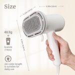 Dog Hair Dryer, Professional 2-in-1 Pet Hair Dryer & Grooming Brush with Removable Comb, Adjustable Temperature/Speed, Portable Dryer for Dogs and Cats - Image 8
