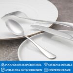 16 Pcs Forks and Spoons Silverware Set,Food Grade Stainless Steel Flatware Cutlery Set for Home,Kitchen and Restaurant,Mirror Polished,Dishwasher Safe - 8 Dinner Fork(8 inch) and 8 Teaspoon(6.5 inch) - Image 4