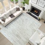 LIVEBOX 8x10 Modern Area Rugs for Living Room, Abstract Non-Slip Washable Rugs, Minimalist Wave Striped Neutral Boys Girl Nursery Area Rug for Bedroom, Carpet for Playroom Office(Beige,8'x10') - Image 7