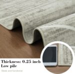 LIVEBOX 8x10 Modern Area Rugs for Living Room, Abstract Non-Slip Washable Rugs, Minimalist Wave Striped Neutral Boys Girl Nursery Area Rug for Bedroom, Carpet for Playroom Office(Beige,8'x10') - Image 10