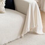 Deep Dream Chenille Sofa Cover, Couch Covers for 3 Cushion Couch, Washable Slipcovers for Sectional l Shaped Dogs Protector Furniture Covers (71" x 150", Beige) - Image 7