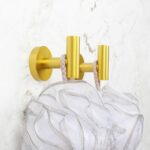 SUS 304 Stainless Steel Bathroom Towel Hooks Coat Hook Round Clothes Wall Mounted Towel Coat for Bath Kitchen Garage Hotel, Gold - Image 4