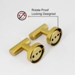 SUS 304 Stainless Steel Bathroom Towel Hooks Coat Hook Round Clothes Wall Mounted Towel Coat for Bath Kitchen Garage Hotel, Gold - Image 8