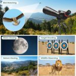 Gosky 20-60×85 Spotting Scope with Tripod - Phone Adapter, Dual Focusing Spotter Scope for Bird Watching, Wildlife Scenery (Black) - Image 7