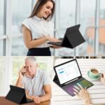 Case with Keyboard Mouse for Samsung Galaxy Tab A9 Plus 11 inch (SM-X210/X215/X216/X218),7 Color Rainbow Backlight Detachable USB-C Keyboard Magnetic Case with Pen Slot for Tablet A9+ 5G Black - Image 4