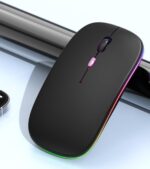 Case with Keyboard Mouse for Samsung Galaxy Tab A9 Plus 11 inch (SM-X210/X215/X216/X218),7 Color Rainbow Backlight Detachable USB-C Keyboard Magnetic Case with Pen Slot for Tablet A9+ 5G Black - Image 6