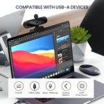 USB HD 1080P Video Webcam and Wide Angle Camera with Built-in Microphone and Rotatable Tripod,for Laptop Computer or Desktop PC,Great for Live Streaming.Calls.Video Conferencing(Black) - Image 6